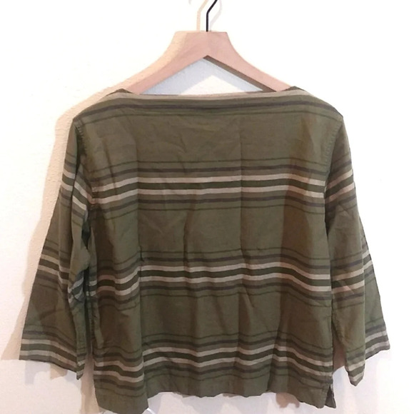 Patagonia Catbells Green Stripe 3/4 Sleeve Shirt size Large - Picture 3 of 6